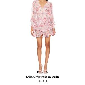 Elliatt Lovebird Dress Size extra small only worn once